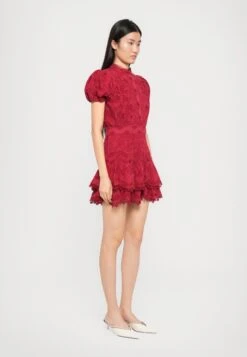 Alice + Olivia LORYN SHORT DRESS - Shirt Dress - Dark Cherry -Modern Classic Shoes Store 00d9ff7218914021bfcfb00605d53e5b