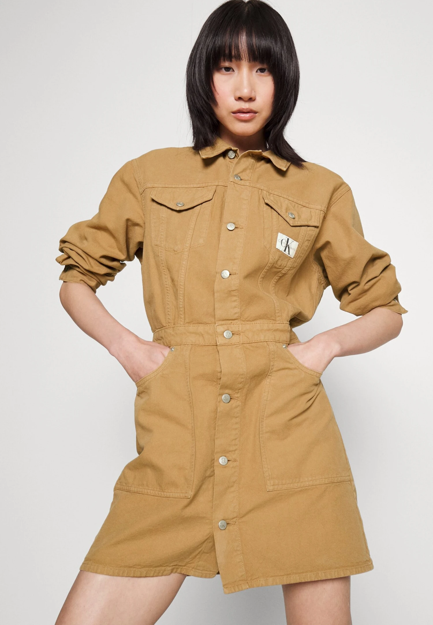 Calvin Klein Jeans Trucker Dress Canvas - Denim Dress - Denim Medium 5 Calvin Klein Jeans Trucker Dress Canvas - Denim Dress - Denim Medium - Image 5