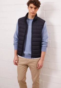 Marc O'Polo Vest Regular Fit Stand Up Collar - Waistcoat - Dark Night