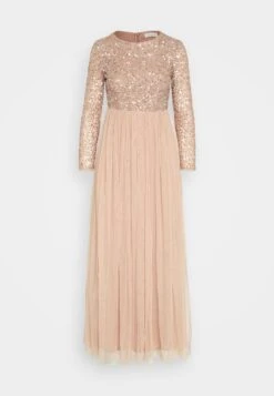 Long Sleeve Delicate Midaxi Dress - Occasion Wear - Taupe Blush 10 Long Sleeve Delicate Midaxi Dress - Occasion Wear - Taupe Blush -Modern Classic Shoes Store 06deab4594534a08afac348c5b717671