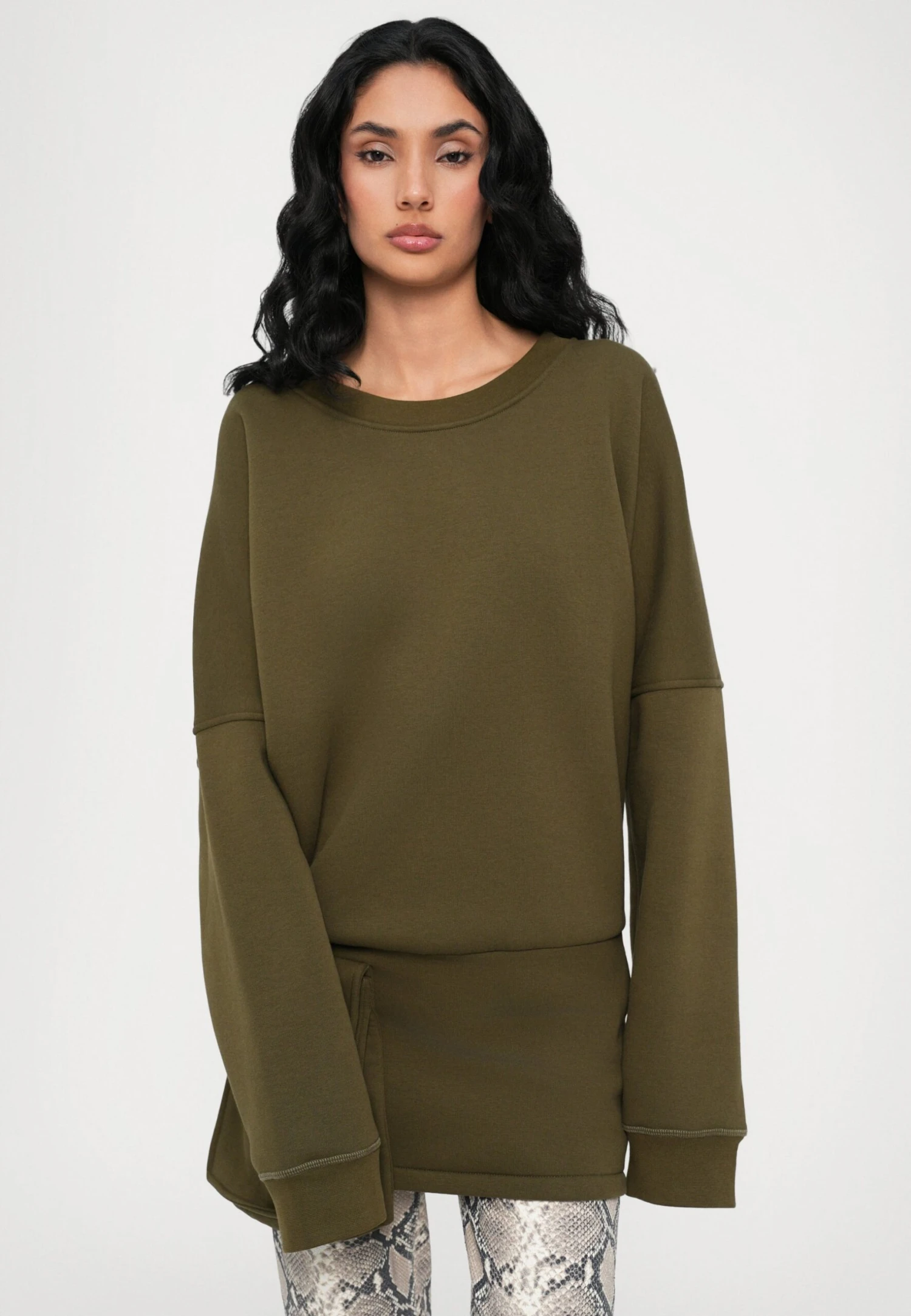 DRESS - Day Dress - Military Green 5 DRESS - Day Dress - Military Green - Image 5