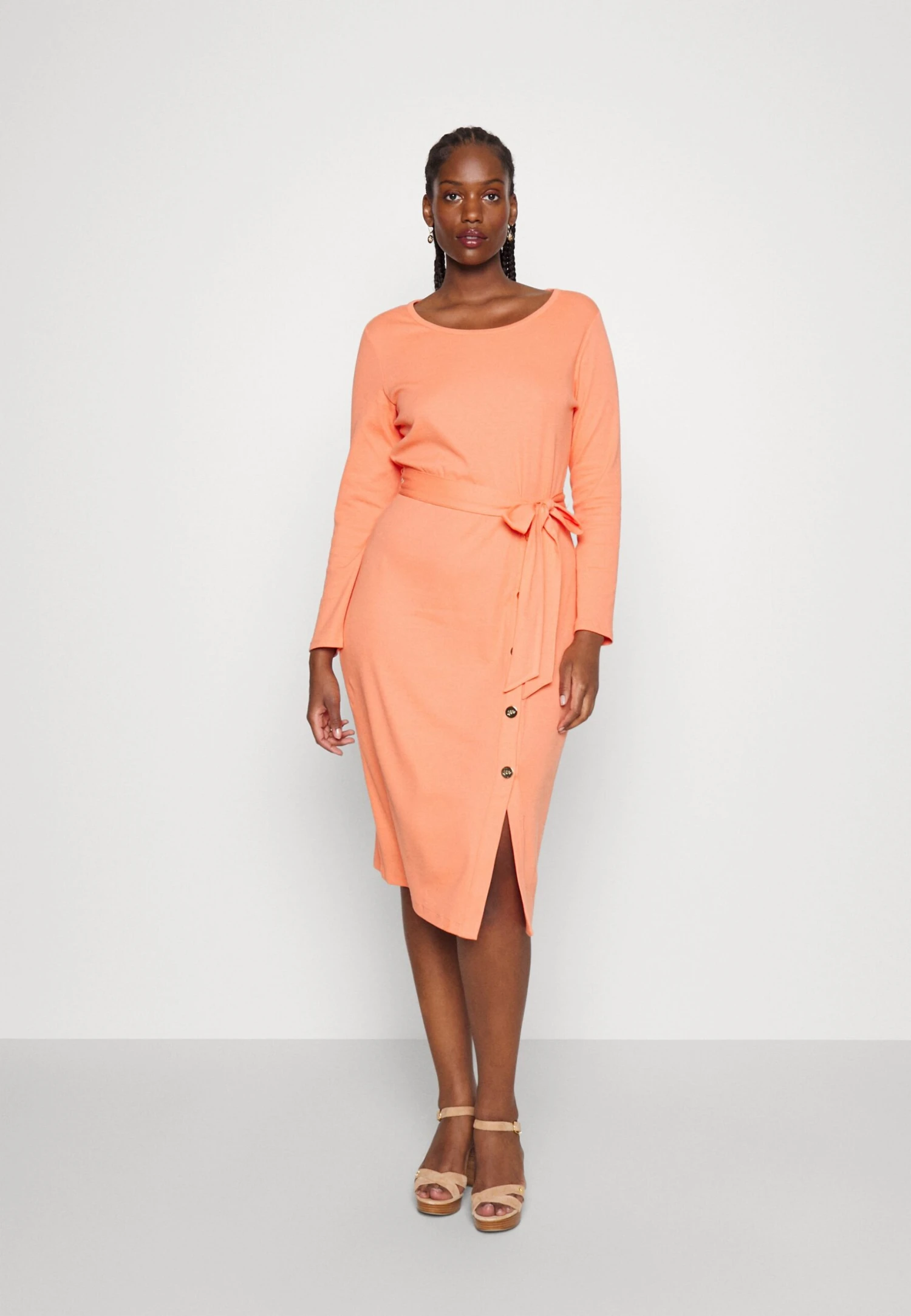 Parissa- Jumper Dress - Portside Coral 1 Parissa- Jumper Dress - Portside Coral