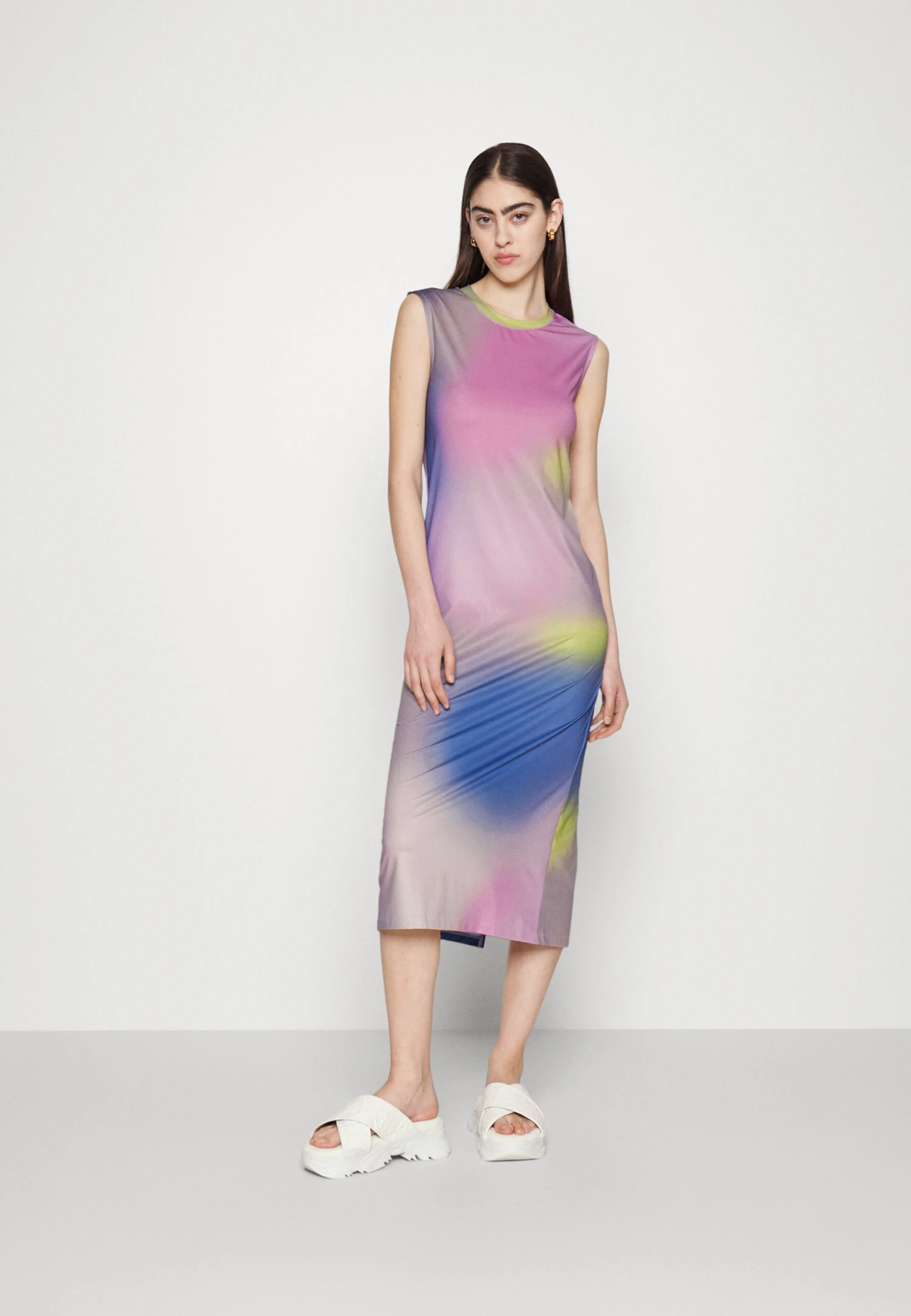 Blanche Comfy Sleeveless Dress - Jersey Dress - Multicolored 2 Blanche Comfy Sleeveless Dress - Jersey Dress - Multicolored - Image 2