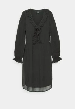 Vero Moda Tall Vmnola V Neck Short Dress - Day Dress - Black -Modern Classic Shoes Store 0f31230856dd4e94b2fce259da9b486d