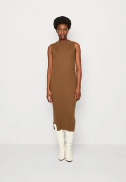 Marc O'Polo Sleeveless Round Neck - Shift Dress - Earthy Brown
