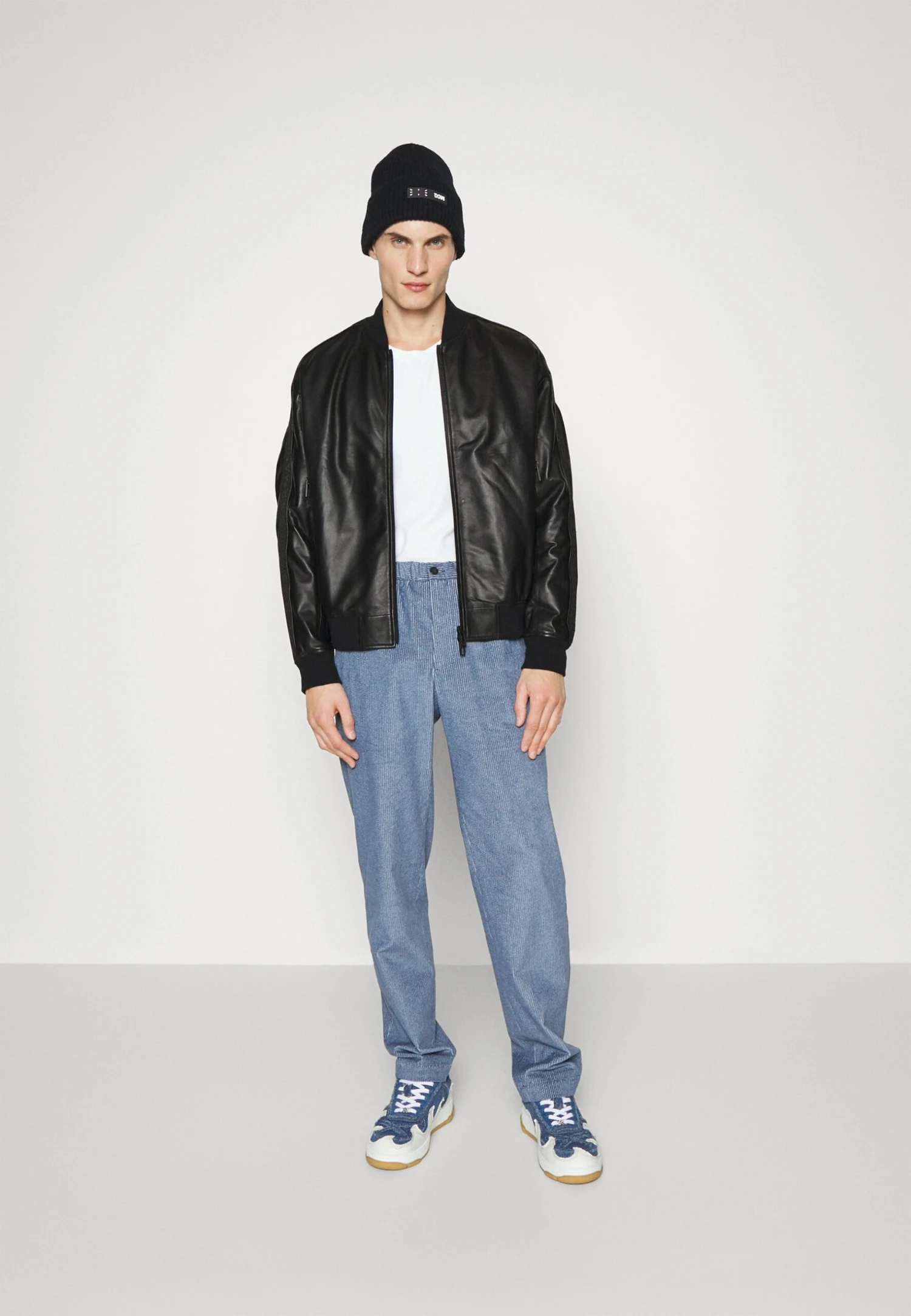 Emporio Armani Blouson - Leather Jacket - Nero 2 Emporio Armani Blouson - Leather Jacket - Nero - Image 2