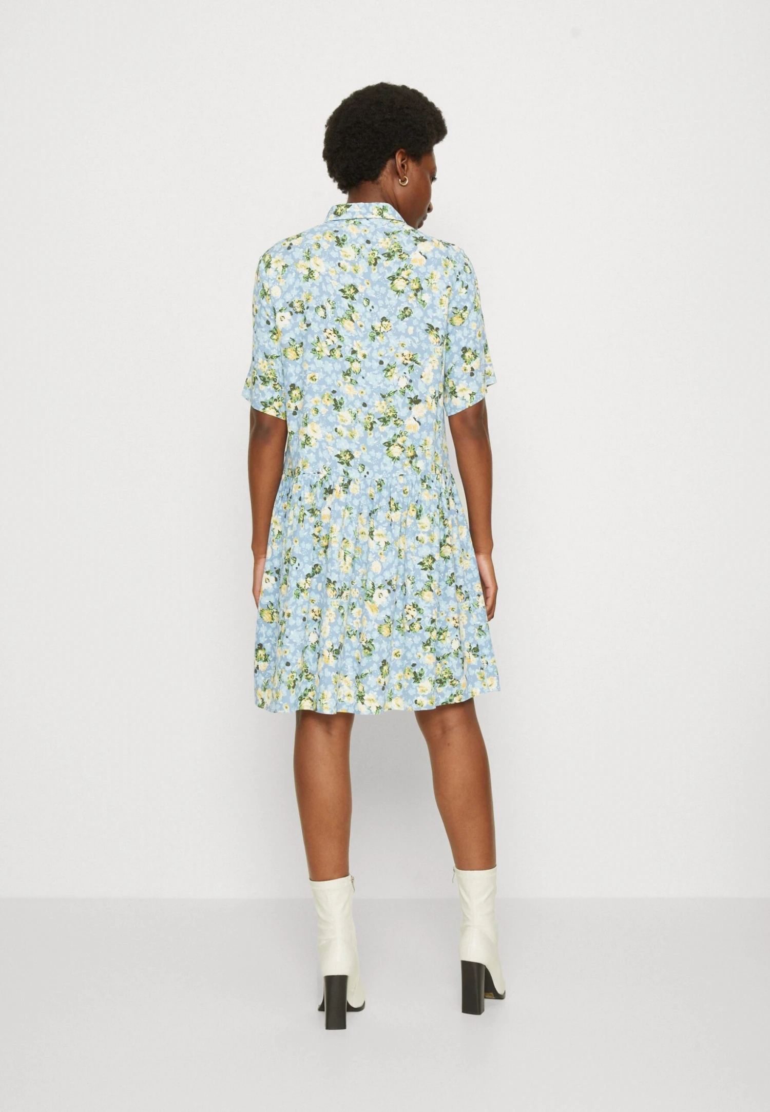 Marc O'Polo DENIM Dress Short Sleeve Half Button Placket Collar - Shirt Dress - Multi/Soft Sky Blue 3 Marc O'Polo DENIM Dress Short Sleeve Half Button Placket Collar - Shirt Dress - Multi/Soft Sky Blue - Image 3