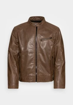 Strellson Leather Jacket - Light Beige