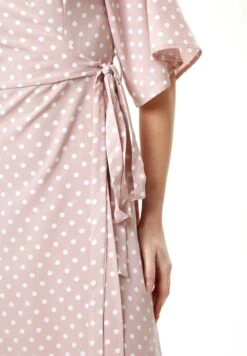 Liquorish Polka Dot Wrap- Day Dress - Pink -Modern Classic Shoes Store 13abeeabbcee45caba74de2c7c225424