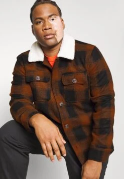 BRAVE SOUL Augustus - Winter Jacket - Black/Orange -Modern Classic Shoes Store 153be055570b4e8782f8805659fd6f7e