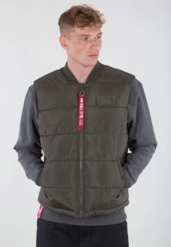 Alpha Industries Lw - Waistcoat - Dark Olive