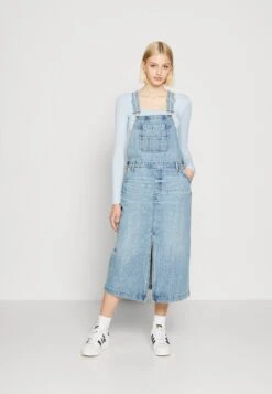 COTTON ON Pinafore Midi Dress - Denim Dress