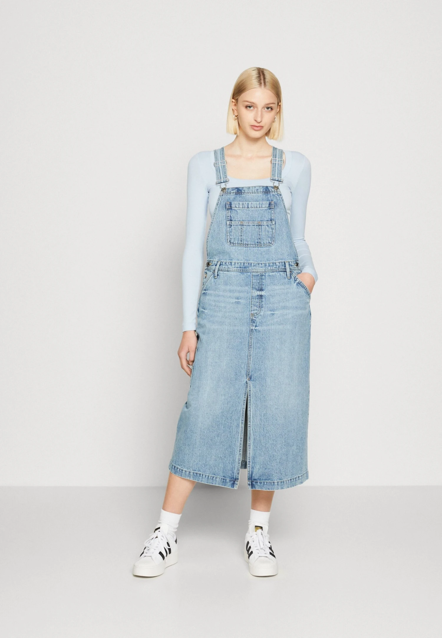 COTTON ON Pinafore Midi Dress - Denim Dress 1 COTTON ON Pinafore Midi Dress - Denim Dress