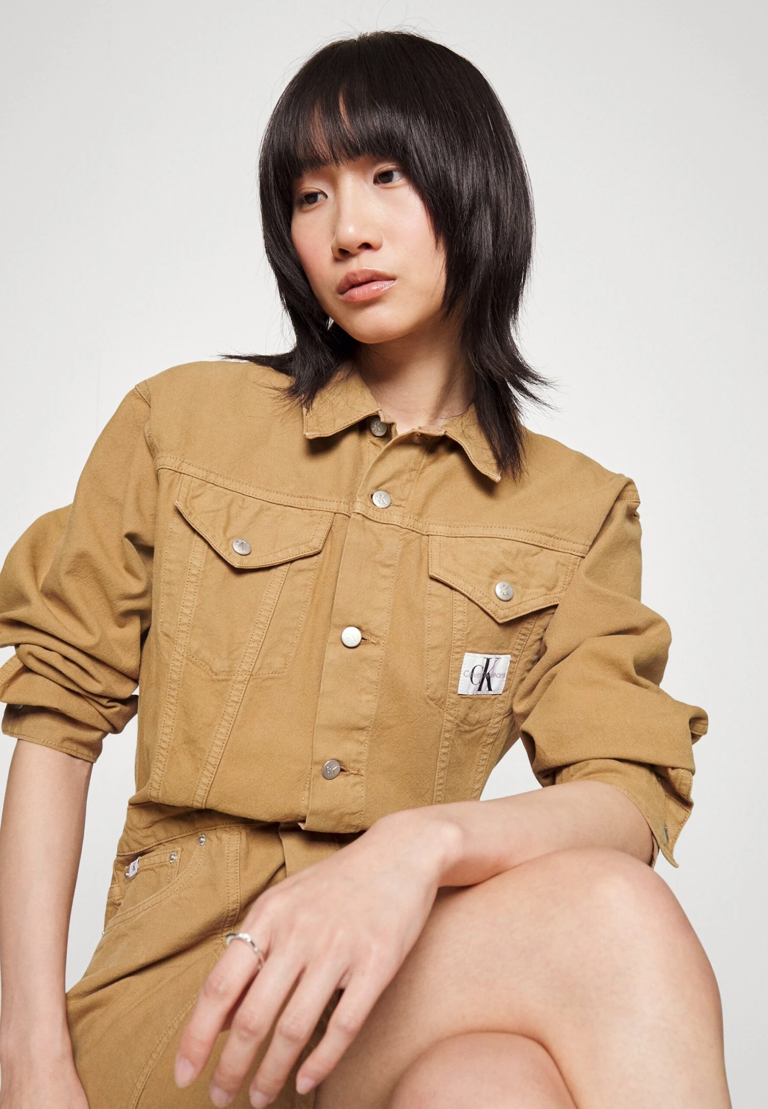 Calvin Klein Jeans Trucker Dress Canvas - Denim Dress - Denim Medium 4 Calvin Klein Jeans Trucker Dress Canvas - Denim Dress - Denim Medium - Image 4