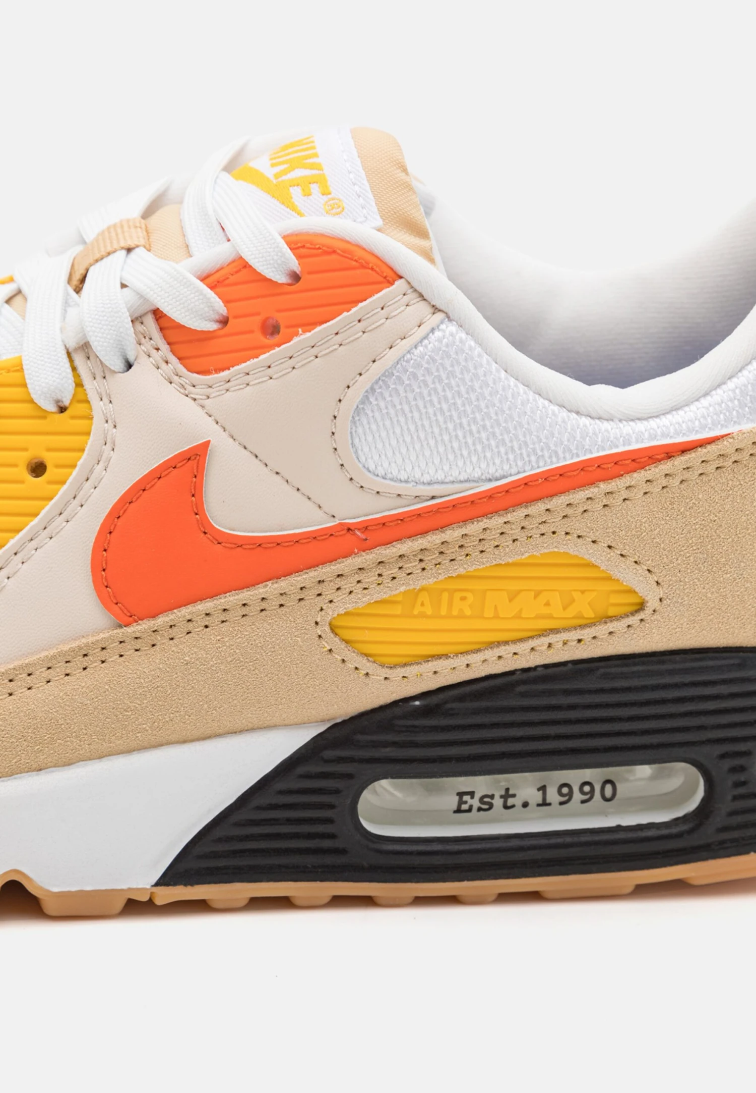 Nike Sportswear Air Max 90 - Trainers - Summit White/Safety Orange/Sesame 7 Nike Sportswear Air Max 90 - Trainers - Summit White/Safety Orange/Sesame - Image 7