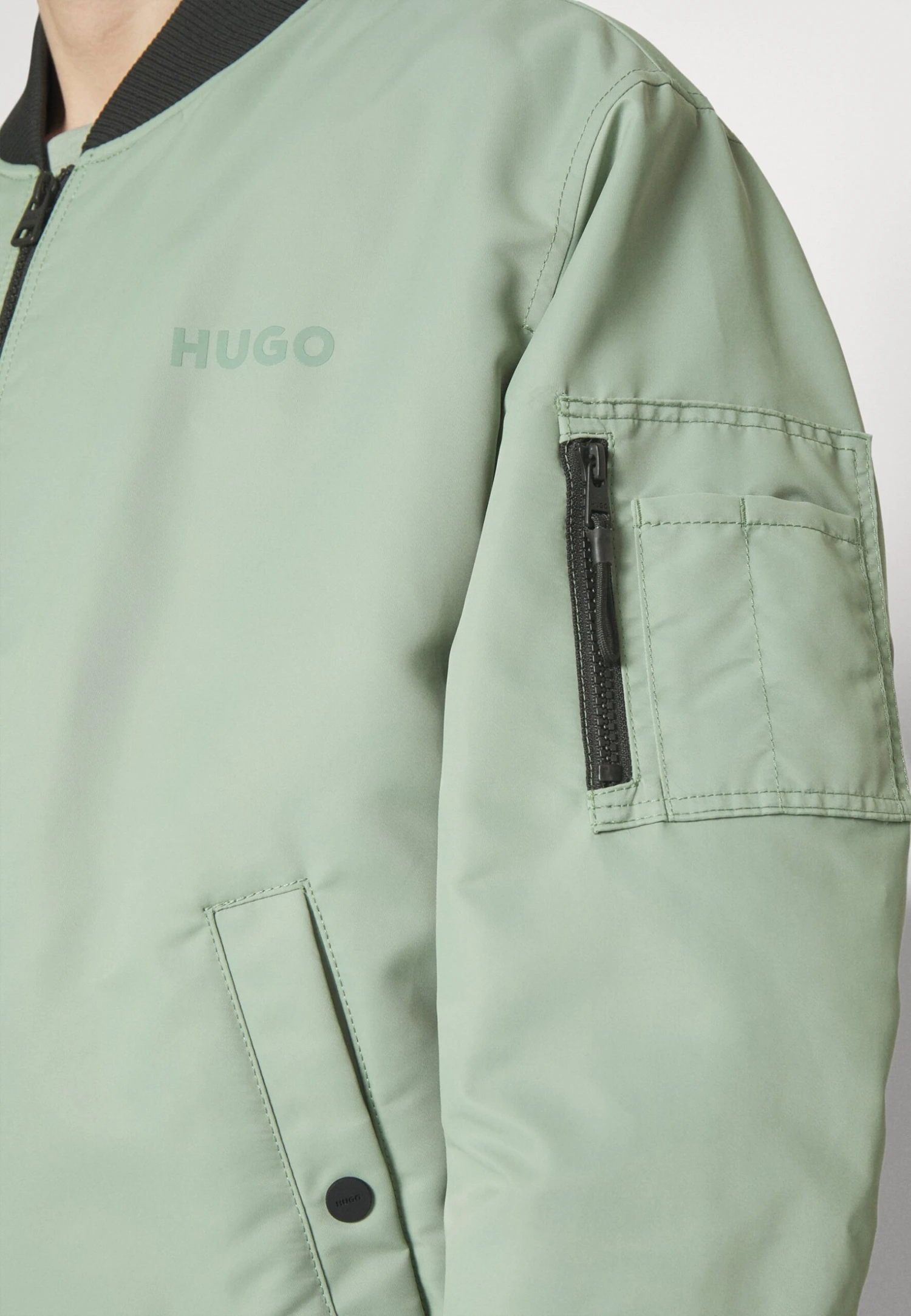 Hugo Byler - Bomber Jacket - Light Pastel Green 6 Hugo Byler - Bomber Jacket - Light Pastel Green - Image 6