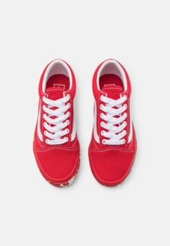 Vans Old Skool- Trainers - Paint Splatter Racing Red -Modern Classic Shoes Store 1b8f8b44001f4aa086ea306d78412297
