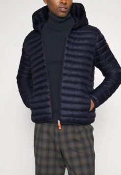 SAVE THE DUCK Down Jacket - Blue Black -Modern Classic Shoes Store 1c94460b38424720b058e79e22b3bae2