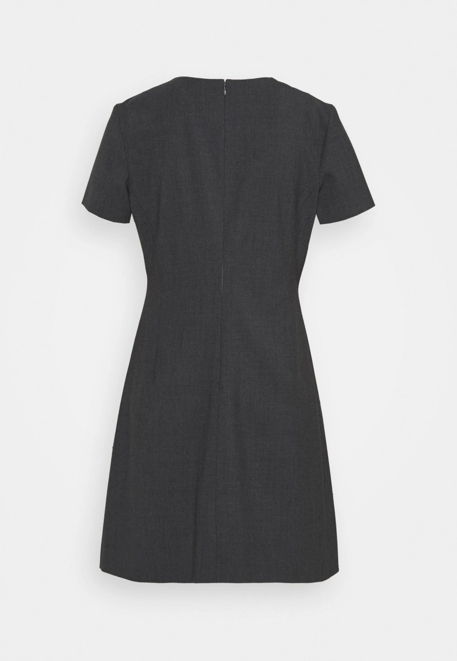 THEORY Jatinn Traceable Woo - Shift Dress - Charcoal Melange 8 THEORY Jatinn Traceable Woo - Shift Dress - Charcoal Melange - Image 8