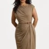 BRENIEL - Shift Dress - Taupe Brown