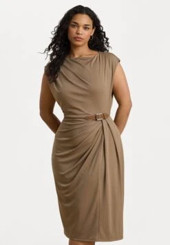 BRENIEL - Shift Dress - Taupe Brown