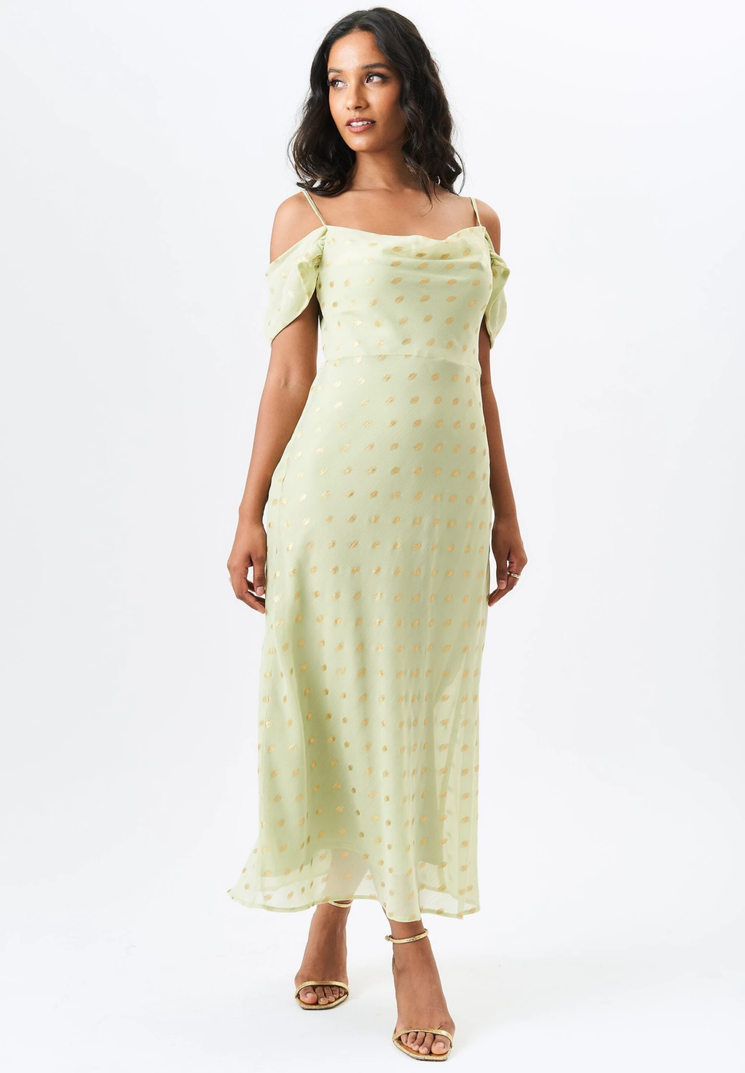 DROP SLEEVES - Day Dress - Sage Green 1 DROP SLEEVES - Day Dress - Sage Green