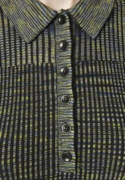 Space Dye Polo Dress - Jumper Dress - Navy/Lime/Black -Modern Classic Shoes Store 237fc1d92f1641f8a453fc3e6c188412