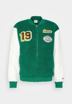 Varsity- Bomber Jacket - Green/White -Modern Classic Shoes Store 25089e0f4bc440ed85262483d1ff334e
