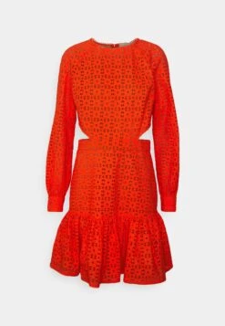 MICHAEL Michael Kors Eyelet Cut Out Mini- Cocktail Dress / Party Dress - Optic Orange 10 MICHAEL Michael Kors Eyelet Cut Out Mini- Cocktail Dress / Party Dress - Optic Orange -Modern Classic Shoes Store 258530f5c5754b32874aaad0effb5214