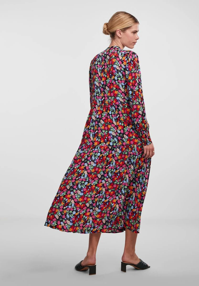 Yasalira Long Shirt Dress - Shirt Dress - Garden Topiaryaop Small Flower Print 3 Yasalira Long Shirt Dress - Shirt Dress - Garden Topiaryaop Small Flower Print - Image 3