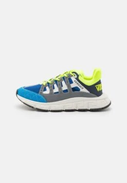 Versace Trigreca Unisex - Trainers - Blue/Giallo Fluo/Argento