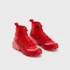 MM6 Maison Margiela Cross High Men - High-Top Trainers - Fiery Red/Tea Rose/Salsa