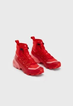 MM6 Maison Margiela Cross High Men - High-Top Trainers - Fiery Red/Tea Rose/Salsa
