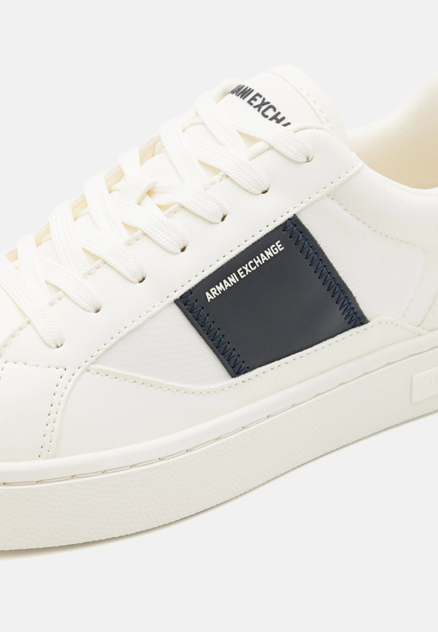Armani Exchange Trainers - Off White/deep Navy 6 Armani Exchange Trainers - Off White/deep Navy - Image 6