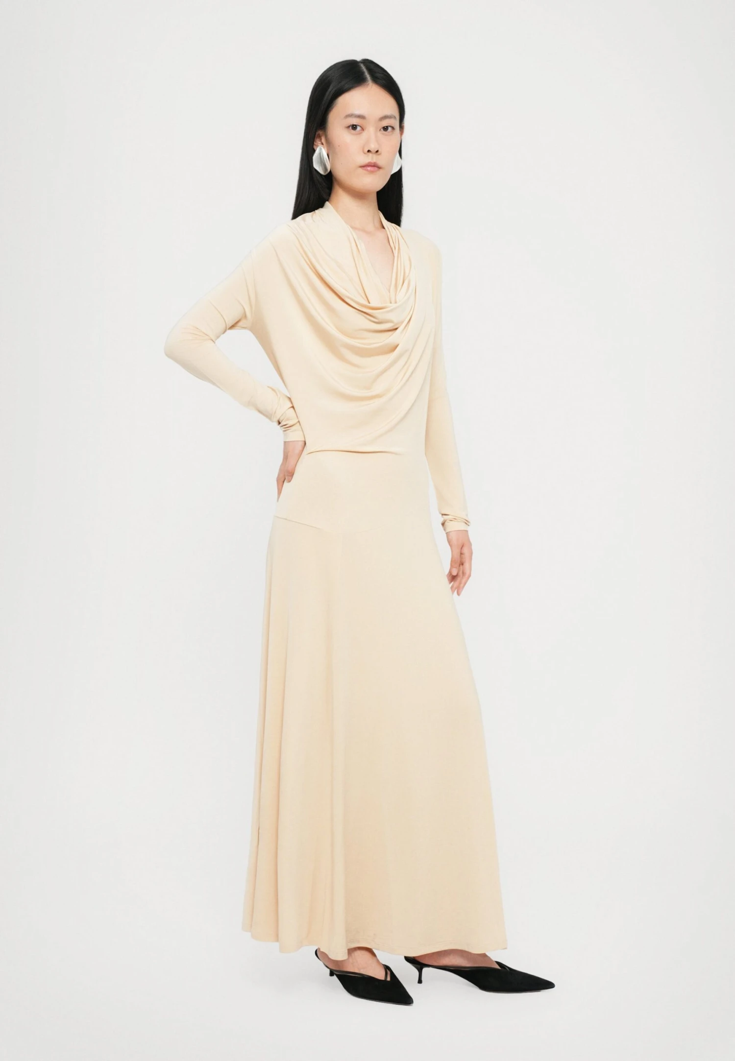 TOVE EADAN DRESS - Jersey Dress - Burnt Cream 2 TOVE EADAN DRESS - Jersey Dress - Burnt Cream - Image 2