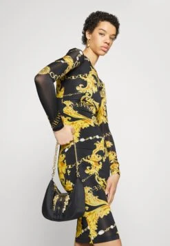 Jersey Dress - Black/Gold -Modern Classic Shoes Store 2c23deaef5fc41ceb18c5c9ff67ec814