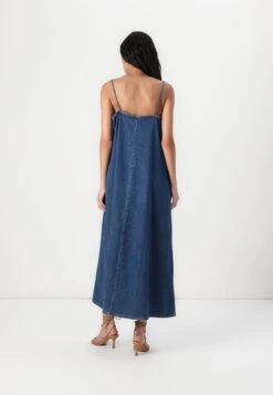 MSCHJOLENE ELENA STRAP DRESS - Maxi Dress - Mid Blue Wash -Modern Classic Shoes Store 2ce95f9994e046b8b79858b25c595e10