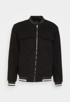 BRAVE SOUL Tristan - Bomber Jacket - Black -Modern Classic Shoes Store 2cfa32a286ca433e8e45669c239ca27a