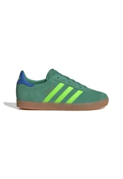 Adidas Originals GAZELLE KIDS - Trainers - Semi Court Green Solar Green Bluebird -Modern Classic Shoes Store 2d8f2c5cf9b04a90a85ecc14e94c01bd