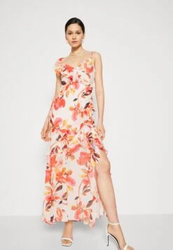 Forever New Charlie Ruffle Midi - Cocktail Dress / Party Dress - Multicoloured -Modern Classic Shoes Store 30249383b5604d96afdc2d9cef5f3b18