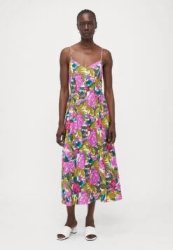 V NECK SHIRRED - Day Dress - Multi-coloured