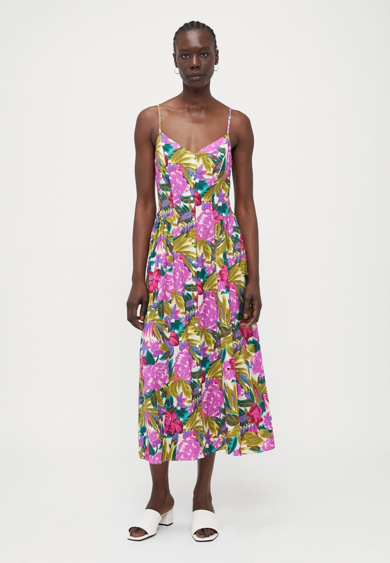 V NECK SHIRRED - Day Dress - Multi-coloured 1 V NECK SHIRRED - Day Dress - Multi-coloured