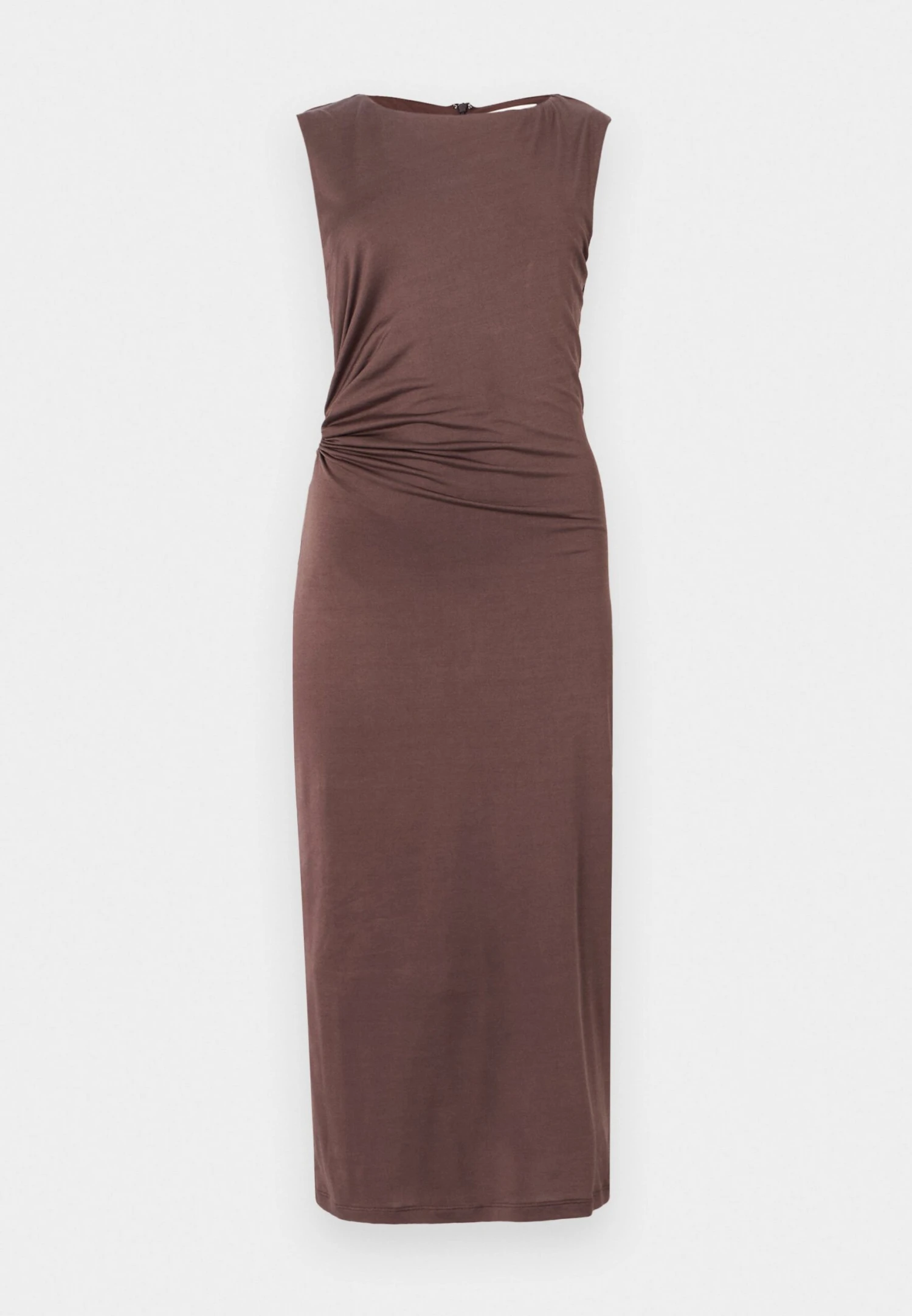 MARQUIS RUCHED CUT OUT MIDI DRESS - Jersey Dress - Chocolate 5 MARQUIS RUCHED CUT OUT MIDI DRESS - Jersey Dress - Chocolate - Image 5