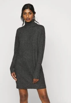 Vero Moda Petite Vmbrilliant Rollneck Dress - Jumper Dress - Black Melange