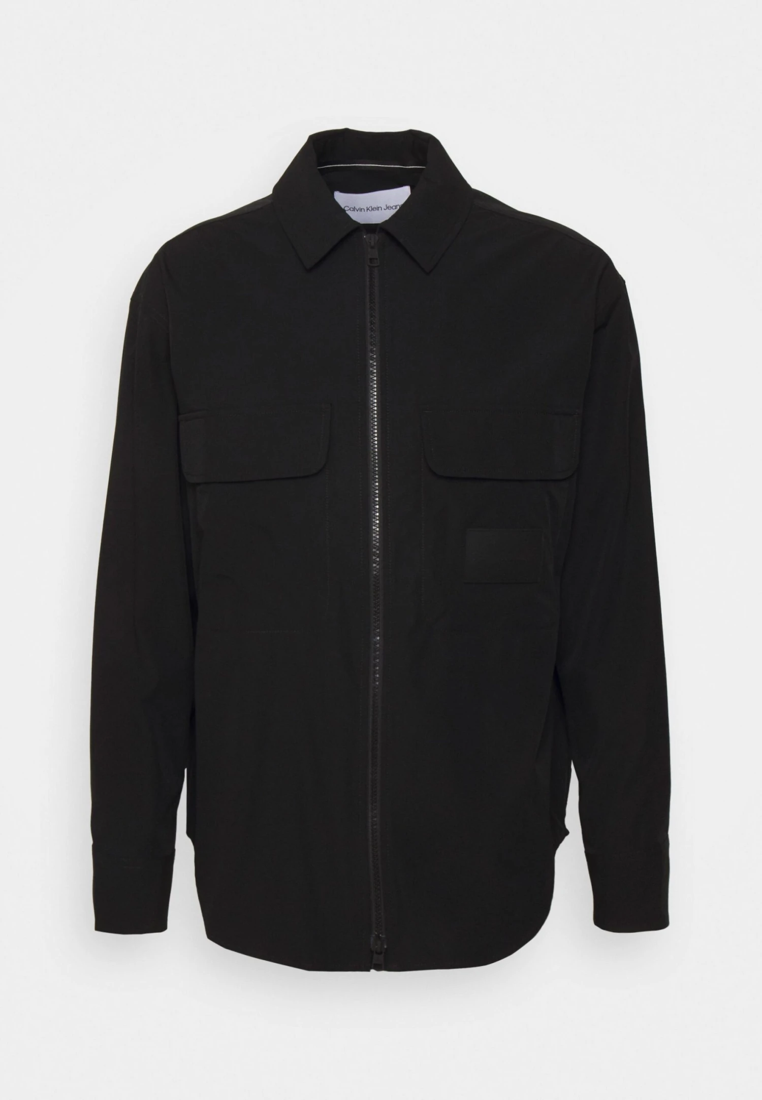 Calvin Klein Jeans Premium Essentials Zip Overshirt - Light Jacket - Black 4 Calvin Klein Jeans Premium Essentials Zip Overshirt - Light Jacket - Black - Image 4