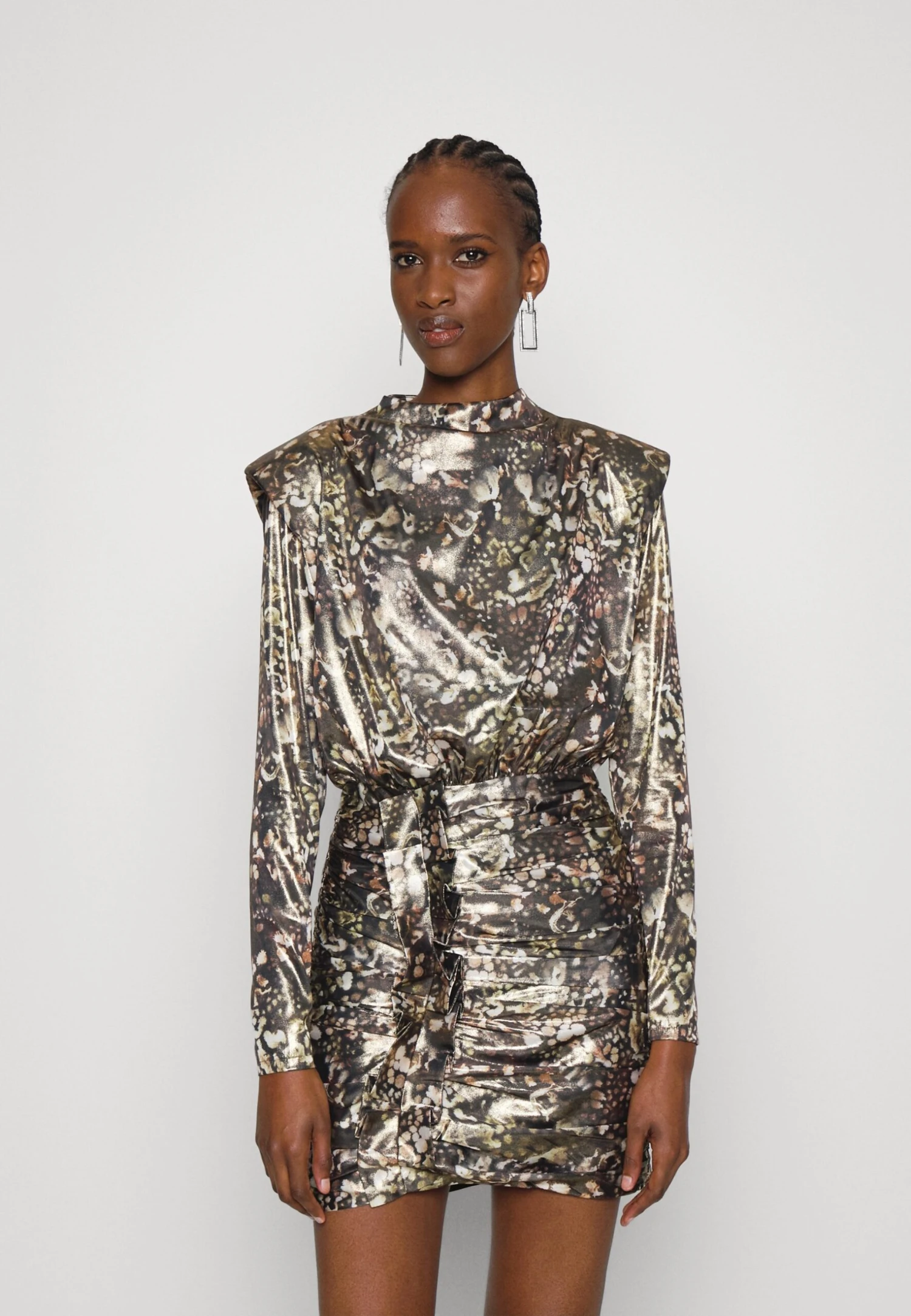 AllSaints Lilliana Kettu - Cocktail Dress / Party Dress - Black Gold 1 AllSaints Lilliana Kettu - Cocktail Dress / Party Dress - Black Gold