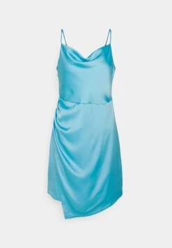 Yasdotteadrape Strap Mini Dress - Cocktail Dress / Party Dress - Norse Blue