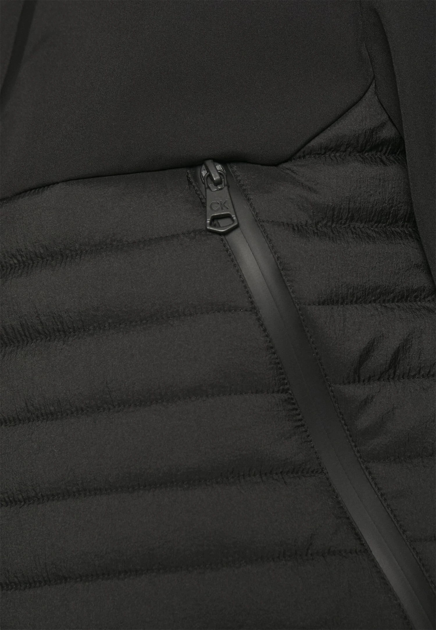 Calvin Klein Quilted Mix Media Jacket Hood - Outdoor Jacket - Black 6 Calvin Klein Quilted Mix Media Jacket Hood - Outdoor Jacket - Black - Image 6