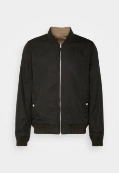 AllSaints Reversible Bassett Bomber - Bomber Jacket - Balck/Ash Khaki -Modern Classic Shoes Store 3ccf6b7e2a5a4ca0ba413bf071bf58a1