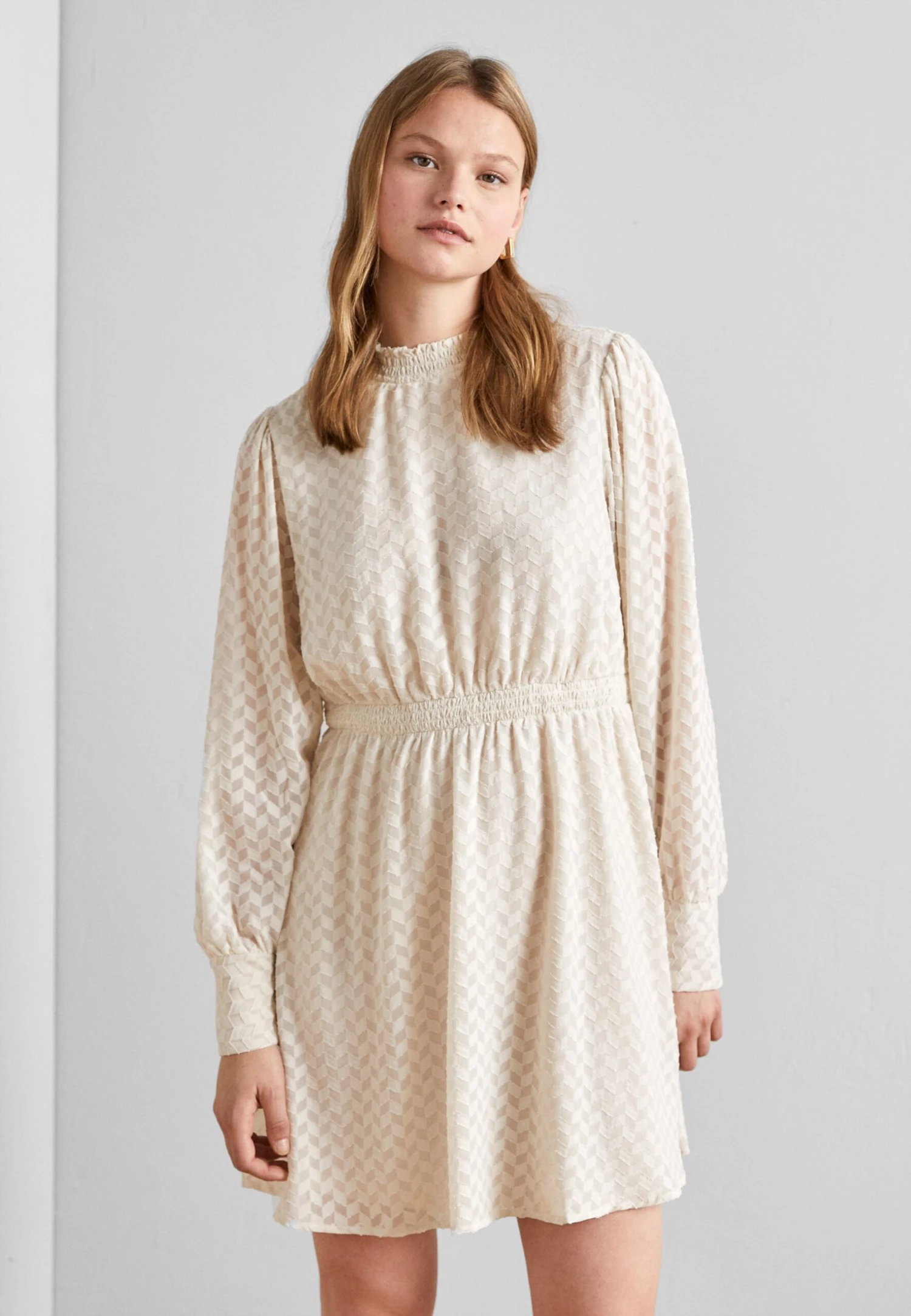 ONLY Onlemmery Highneck Dress - Day Dress - Pumice Stone 1 ONLY Onlemmery Highneck Dress - Day Dress - Pumice Stone